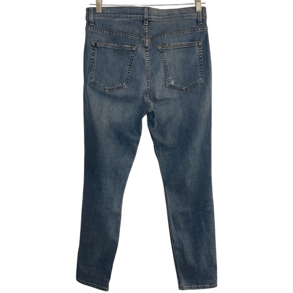 Reformation Jeans High And Skinny Crop Medium Wash Woman’s Sz 31 - Picture 3 of 14